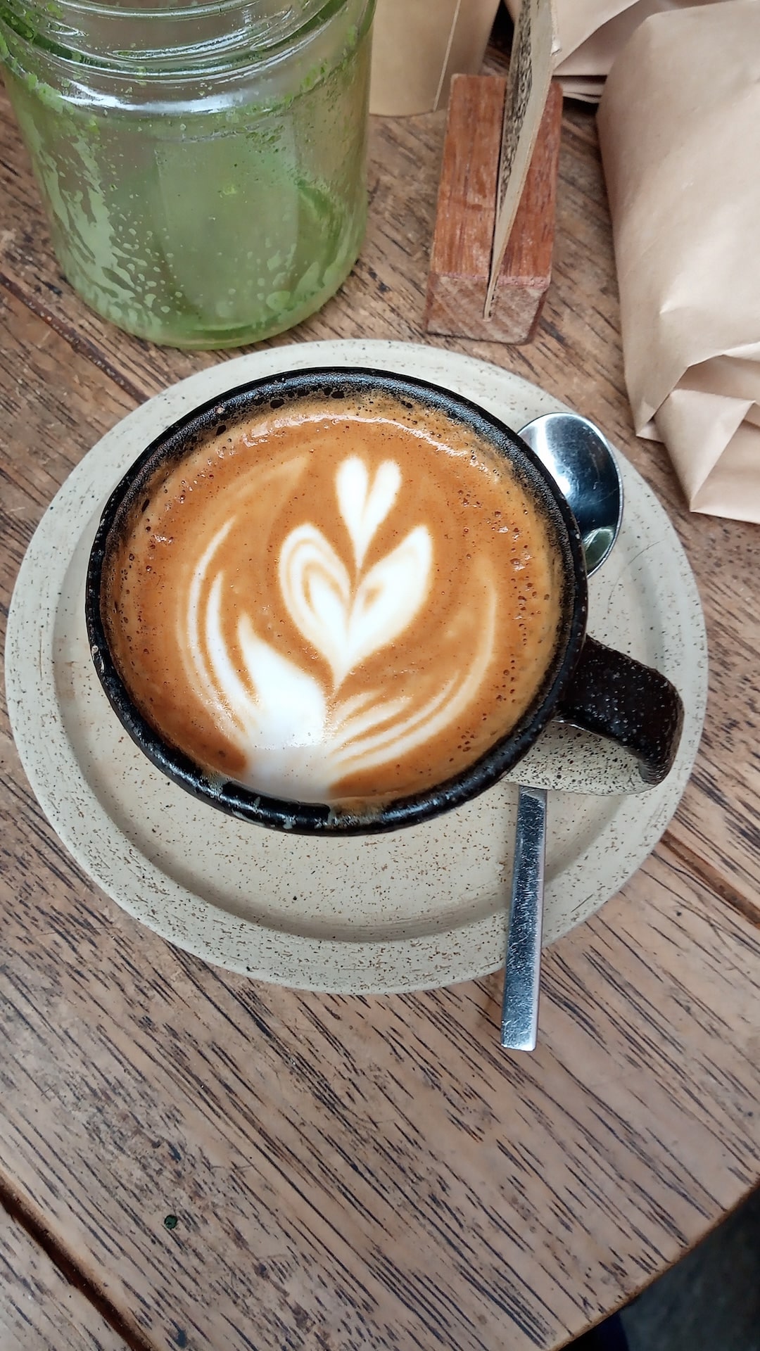a cup of latte