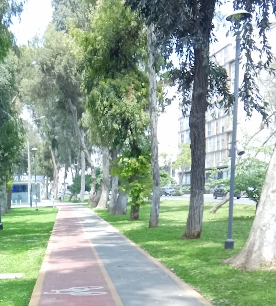 Maria walking to el pentagonito